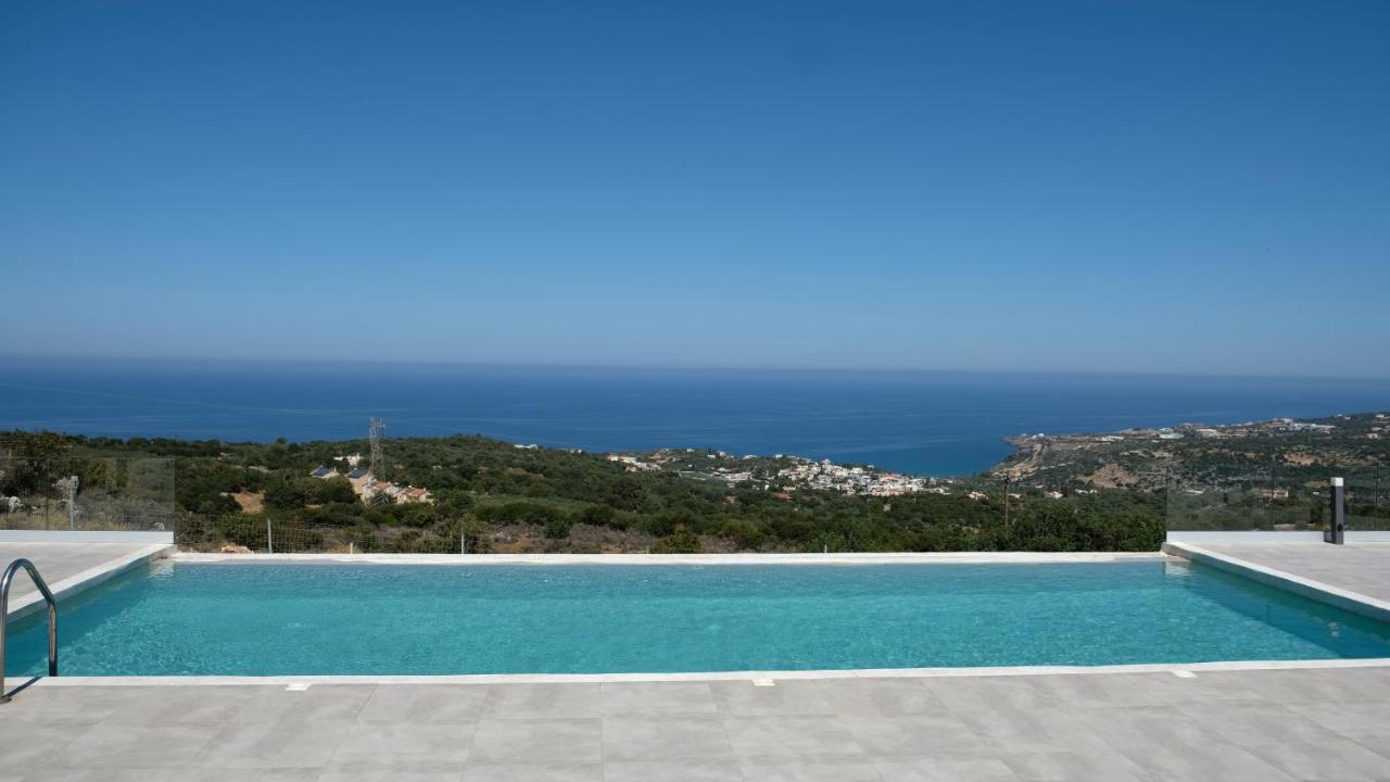 Eva Villas West With Infinity Pool & And Panoramic Sea View Gerani Chanion Esterno foto