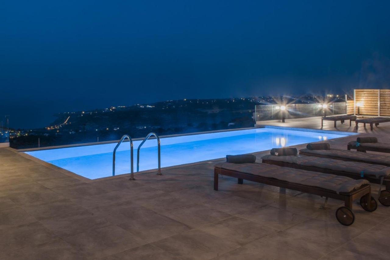 Eva Villas West With Infinity Pool & And Panoramic Sea View Gerani Chanion Esterno foto