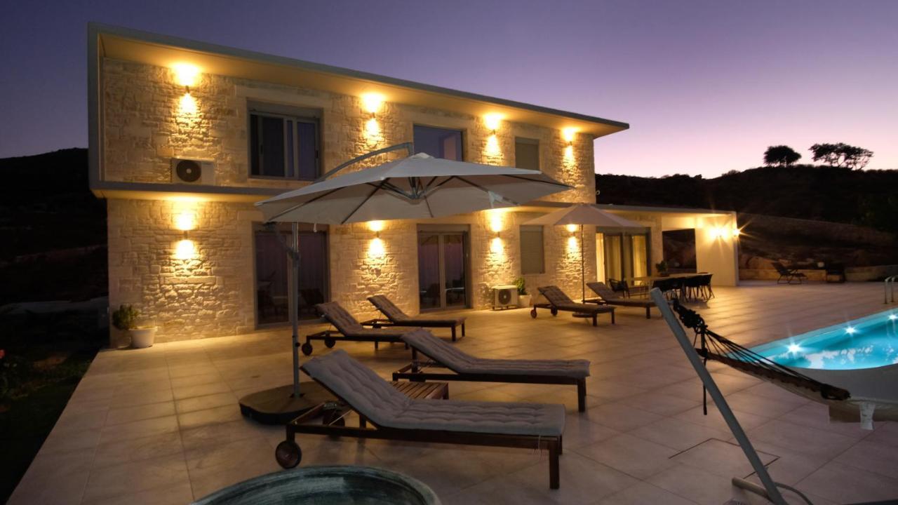 Eva Villas West With Infinity Pool & And Panoramic Sea View Gerani Chanion Esterno foto